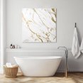 thumbnail image 3 of White Gold Abstract Wall Art Painting on Canvas, Modern Marble Geometric Canvas Art Home Prints Wall Art Framed Modern Artwork for Living Room Bedroom Wall Decor 20x20in, 3 of 9