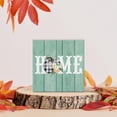 thumbnail image 4 of Zomyto 5x5 In Country Fall Pumpkin Wooden Box Sign Rustic Farmhouse Style Home Wood Block Plaque, 4 of 6