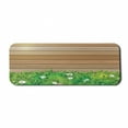thumbnail image 1 of Flower Computer Mouse Pad, Daisy Leafs and Water Droplets Wood Fence Spring Nature Themed Computer Drawing, Rectangle Non-Slip Rubber Mousepad Large, 31" x 12" Gaming Size, Green Brown, by Ambesonne, 1 of 2