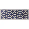 thumbnail image 2 of Gorgeous Home Linen 15-Piece Bathroom Set 2-Rugs/Mats, 1 -Fabric Shower Curtain, 12-Fabric Covered Rings Geometric Blue Navy, 2 of 5