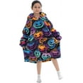 thumbnail image 2 of Wehilion 6-12YR Oversized Sweatshirt Hooded Blanket Sherpa Hoodie for Girls Boy Wearable Blanket Hoodie for Kids, 2 of 6