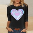 thumbnail image 2 of TaTaai Women's A 3/4 Sleeve Christmas Printed Round-neck Top Gift, 2 of 6
