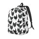 thumbnail image 1 of Disketp Retro Rooster print Canvas Backpack Lightweight Travel Daypack Student Rucksack Laptop Backpack-, 1 of 5