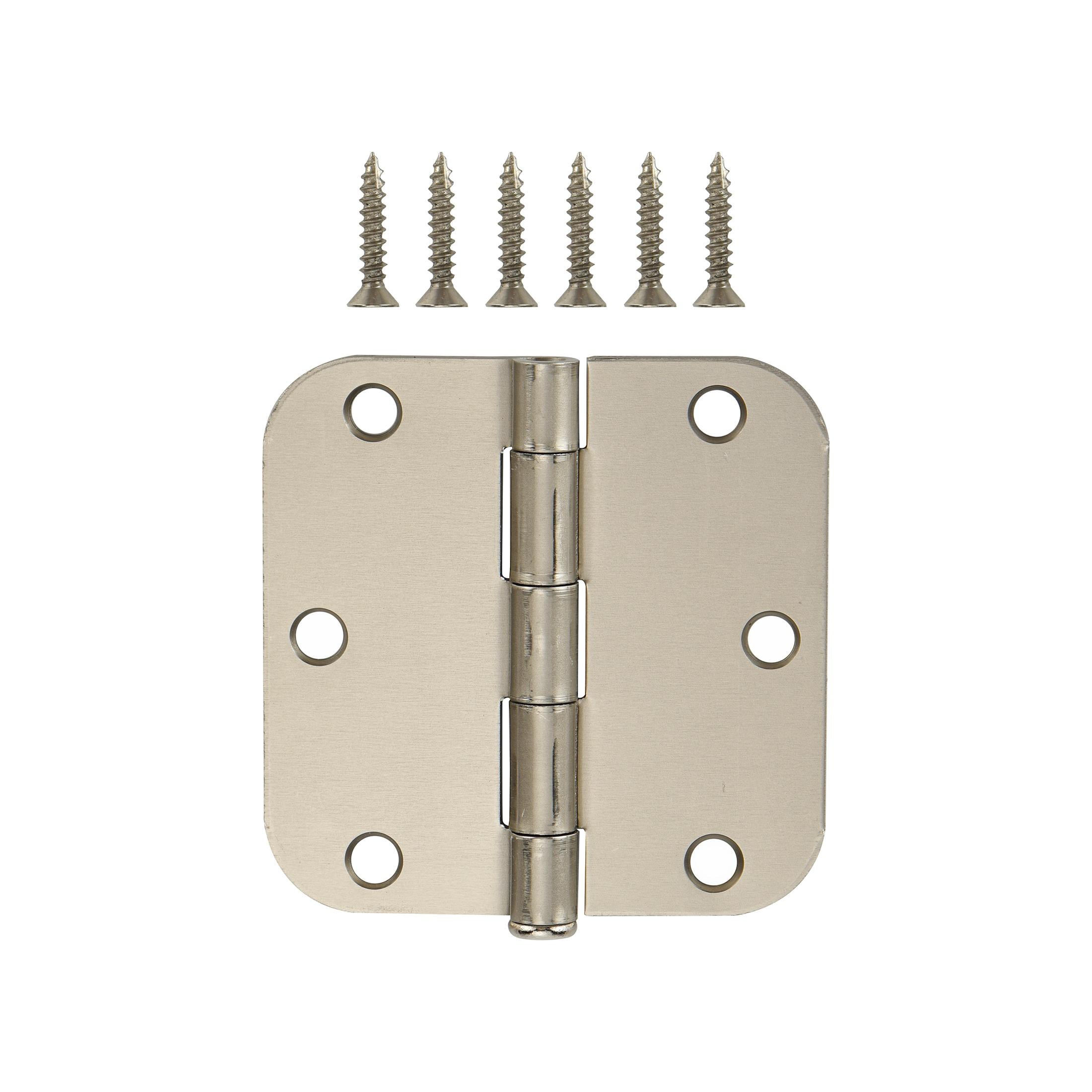 A♡Ｒ Hyper Tough New Hardware 3-1/2 in. Round Corner Hinge, Steel