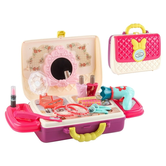 s Dresser Toys Suitcase Travel Backpack Set Washable Simulation Dresser Toy Set Birthday Gift