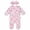 Pink, variant on Infant Girls' Pink Footed Coverall & Bow Headband, 0-3 Months