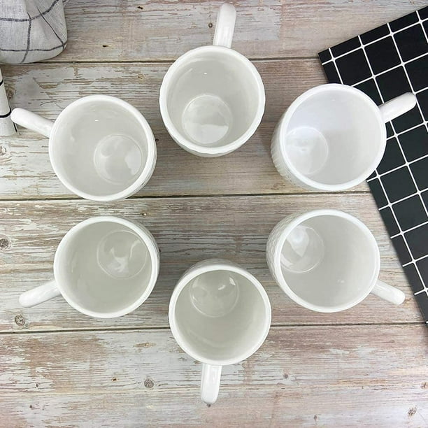 Tasse à café en céramique blanche, tasse à thé, tasse à cacao