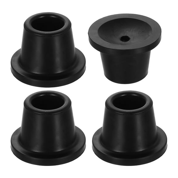 Uxcell 4 Pack Replacement Feet for Shower Chair Bath Seat, 1" ID Heavy Duty Non Slip Rubber Suction Cup, Feet Chair Leg Caps for Shower Stools and Transfer Bench, Black