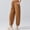 Brown women wide leg pants a1, variant on Women's Wide Leg Elastic Waist Flowy Casual Beach Vacation Ankle Pants Solid Harem Palazzo Trousers Summer Lounge Travel, Coffee M