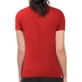 thumbnail image 2 of Women's G-III 4Her by Carl Banks  Red Texas Rangers Super-Slim Fit Lightweight Double Heart T-Shirt, 2 of 2