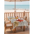 thumbnail image 2 of Outdoor Tablecloth with Umbrella Hole for Patio/Picnic/Party/Camping, Retro Floral Waterproof Table Cloth Rectangle Table Cover Washable, Red Yellow Tulips Barm Doors Farmhouse Wooden (60"x 102"), 2 of 8