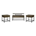 thumbnail image 1 of Byers Ensemble de 3 Pcs Table Basse Relevable et Table d'Appoint Chêne Brun, 1 of 6