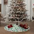 thumbnail image 4 of Balery Floral In Teal Printed Christmas Tree Skirt , Merry Christmas Party Christmas Tree Decoration,Adjustable Tree Skirt-30", 4 of 6