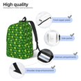 thumbnail image 3 of Disketp Happy St. Patrick's Day print Canvas Backpack Lightweight Travel Daypack Student Rucksack Laptop Backpack-, 3 of 5