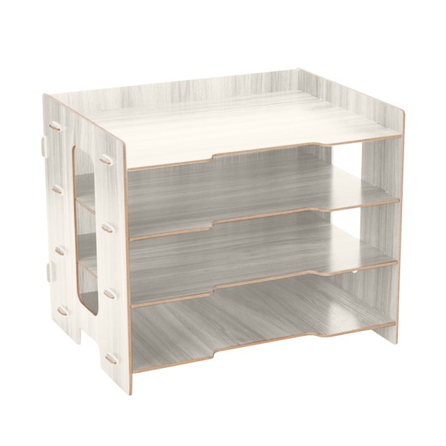 Puntoco File Manager, suministros de oficina Organizador de archivos Accesorios de escritorio, Clasificador de archivos Caja de almacenamiento de escritorio de archivos de madera multicapa