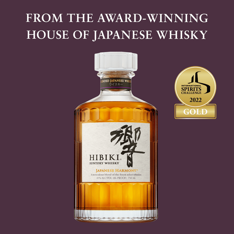 Hibiki Suntory Whisky Japanese Harmony, 750 ml Bottle, 43 Hibiki Suntory Whisky Japanese Harmony, 750 ml Bottle, 43