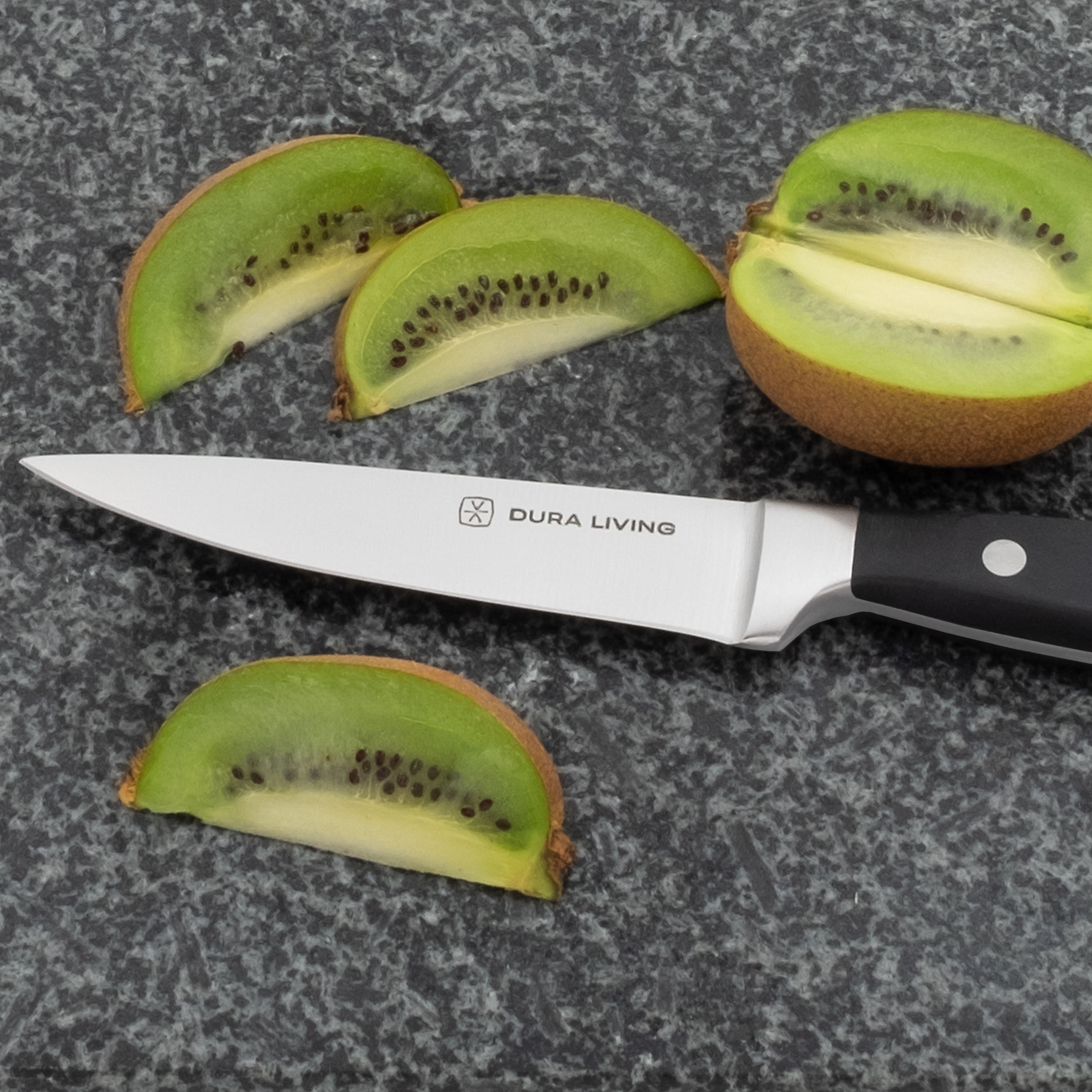 Dura Living Paring Knife - 3.5 Inch Kitchen Knife - Classic Forged - High Carbon Stainless Steel Paring Knife, Black
