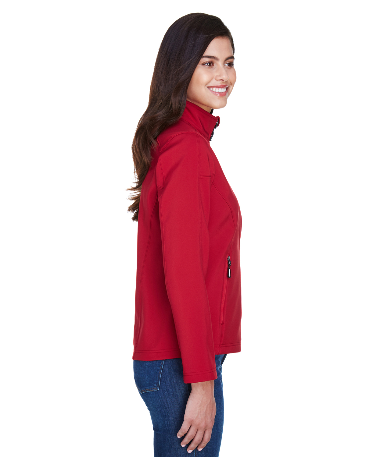 Ladies' Cruise Two-Layer Fleece Bonded Soft&nbsp;Shell Jacket - CLASSIC RED - M - image 3 of 3