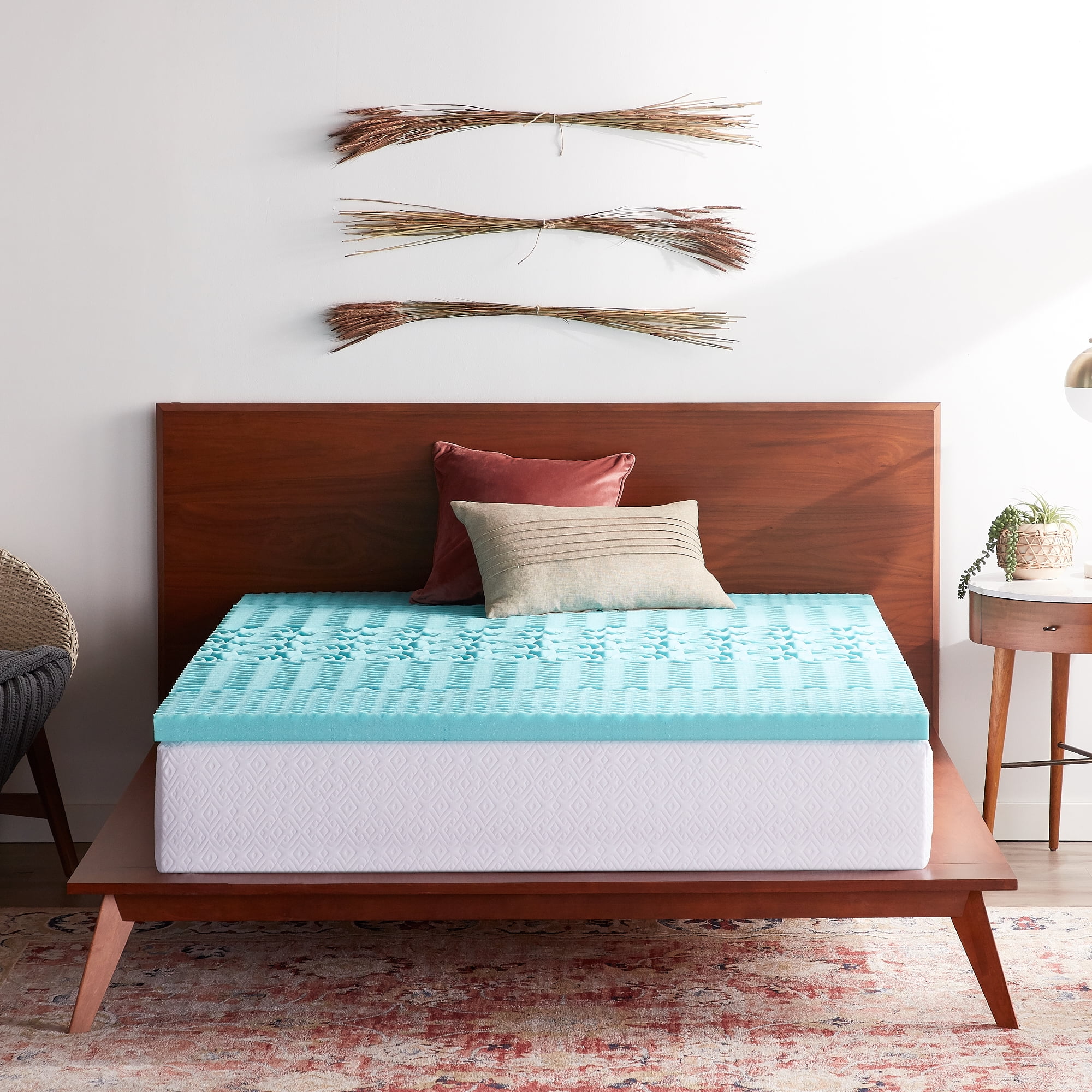 Rest Haven 2" 5-Zone Gel Memory Foam Mattress Topper ...