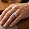thumbnail image 6 of Pompeii 1Ct Men's Diamond Wedding Anniversary Ring 10k Gold Lab Grown (F/G,VS1-VS2), 6 of 7