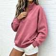 thumbnail image 7 of Hurxie Womens Quarter Zip Pullover Casual Shirts Half Zip Sweatshirts 1/4 Zip Pullover Women Pullover Sweatshirts Pink,S, 7 of 7