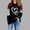 Black(Trending), variant on Womens M Crewneck Graphic Long Sleeve Oversized Pullover Tops Casual Fall Outfits