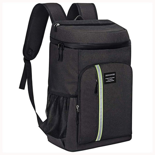 Waterproof Cooler Bag Backpack Picnic Backpack For Camping And Hiking (Black)