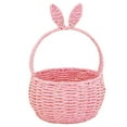 thumbnail image 2 of perfk Woven Basket Easter Decor Hand Basket for Baby Shower Party Favors Vegetable pink, 2 of 10