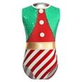 thumbnail image 3 of YiZYiF Kids Girls Christmas Santa Elf Gymnastics Ballet Dance Leotard Performance Bodysuit Athletic Unitard Red 14, 3 of 7
