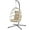Beige, variant on Econohome Hanging Egg Chair with Stand - Indoor/Outdoor Swing Hammock Chair with Plush, Washable Cushions, 350LBS Capacity, Ideal for Relaxation in Bedrooms, Balconies, Gardens, and Patios