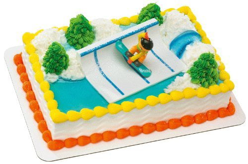 5 Pcs Kids DECOPAC Cake Topper Snow Boarder Set Brand New 