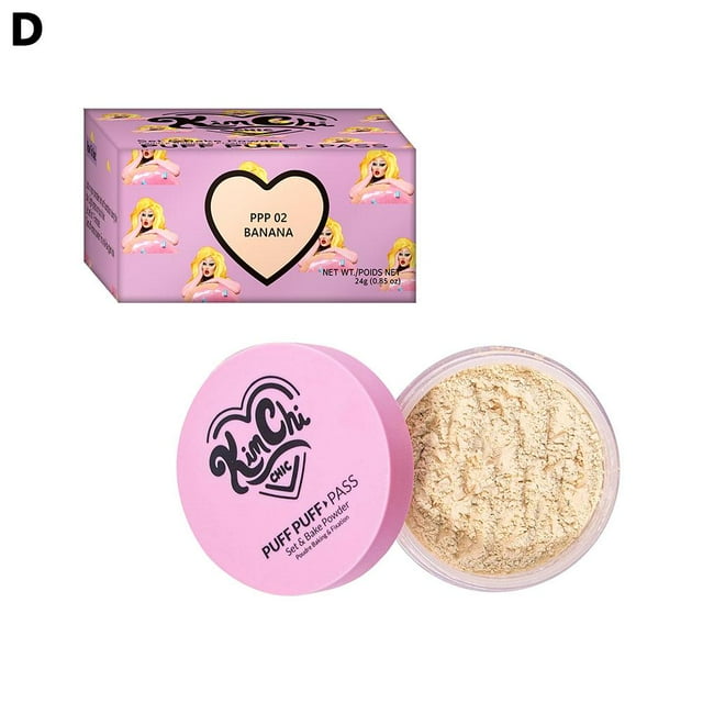 Kimchi Beauty Baked Powder Set Loose Face Powder With Extra Fluffy Setting Powder Puff Best