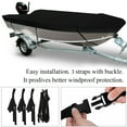thumbnail image 6 of Waterproof Heavy Duty Open Boat Cover Trailerable Fishing Ski Bass Runabouts,210D Fit 11.5 - 14.7ft, 6 of 10