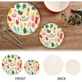 thumbnail image 4 of SKYSONIC 2 pcs Cute Flamingo Palm Leaves Pot Holders Trivets, Heat Resistant Trivets,Summer Fruits Drinks Cotton Thread Weave Mats for Hot Pads Pans Pot Bowl Teapot, 4 of 7