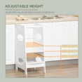 thumbnail image 4 of HOMCOM Toddler Kitchen Step Stool with Adjustable Standing Platform & Safety Rail, White, 4 of 9