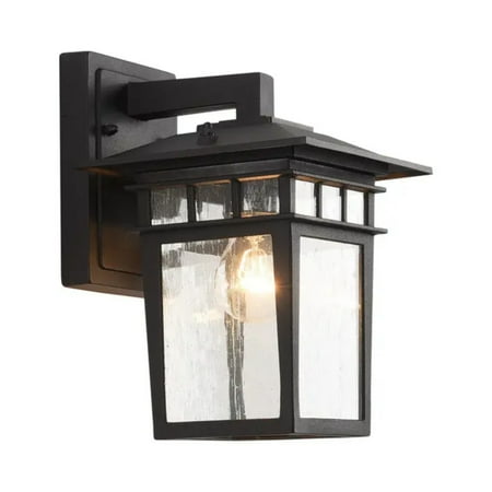 

LCACAJZ Modern sleek and sophisticated LED glass wall sconce - perfect addition to your exterior patio or porch decor. Chic lantern for a contemporary garage or house entryway. Elegant