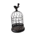 thumbnail image 4 of Portavelas de hierro para velas votivas, portavelas para velas de té con forma de jaula minimalista para pájaros Negro 14x26cm, 4 of 9