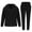 Black, variant on Men's 2 Piece Sweatsuits Full Zip Hoodie and Jogger Pant Set Solid Color Sports Sweatshirt Jacket Tracksuits (XL, White)