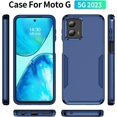 thumbnail image 2 of shiyou-for Motorola Moto G 5G 2023 Case with Screen Protector,Slim Fit Bumper Heavy Duty Dual Layer Rugged Shockproof Armor Defender Back Cover Protective Phone Case for Moto G 5G 2023 (Blue), 2 of 4