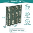 thumbnail image 3 of FORMRS 3 Ring Binder 1.5 inch with Pockets Set of 2 Clip Board 200 Sheets Capacity, Dark Green Leaves, 3 of 8
