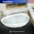 thumbnail image 5 of Rainlex 66.88" x 33.5" Freestanding Polyresin Bathtub, White, 5 of 12