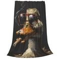 thumbnail image 2 of Rateoe Modern Funny Duck Print Fuzzy Fleece Throw Blanket Extra Large,Super Soft,Fluffy and Warm Blankets for Couch,Bed,All Season Use (60"x50"), 2 of 8