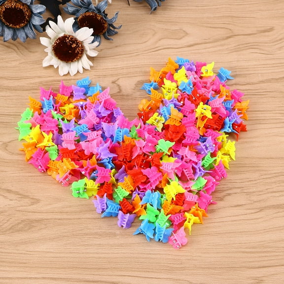 100 Pieces Hair Clips Claw Barrettes Mixed Color Mini Jaw Clip Hairpin Hair Accessories for Women and Girls (Random Color)