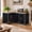 Black, variant on ICEELF 79.1" Large Dog Crate Furniture for 2 Dogs, Double Dog Kennel with Divider, Double Doors and All Steel Frame, Black