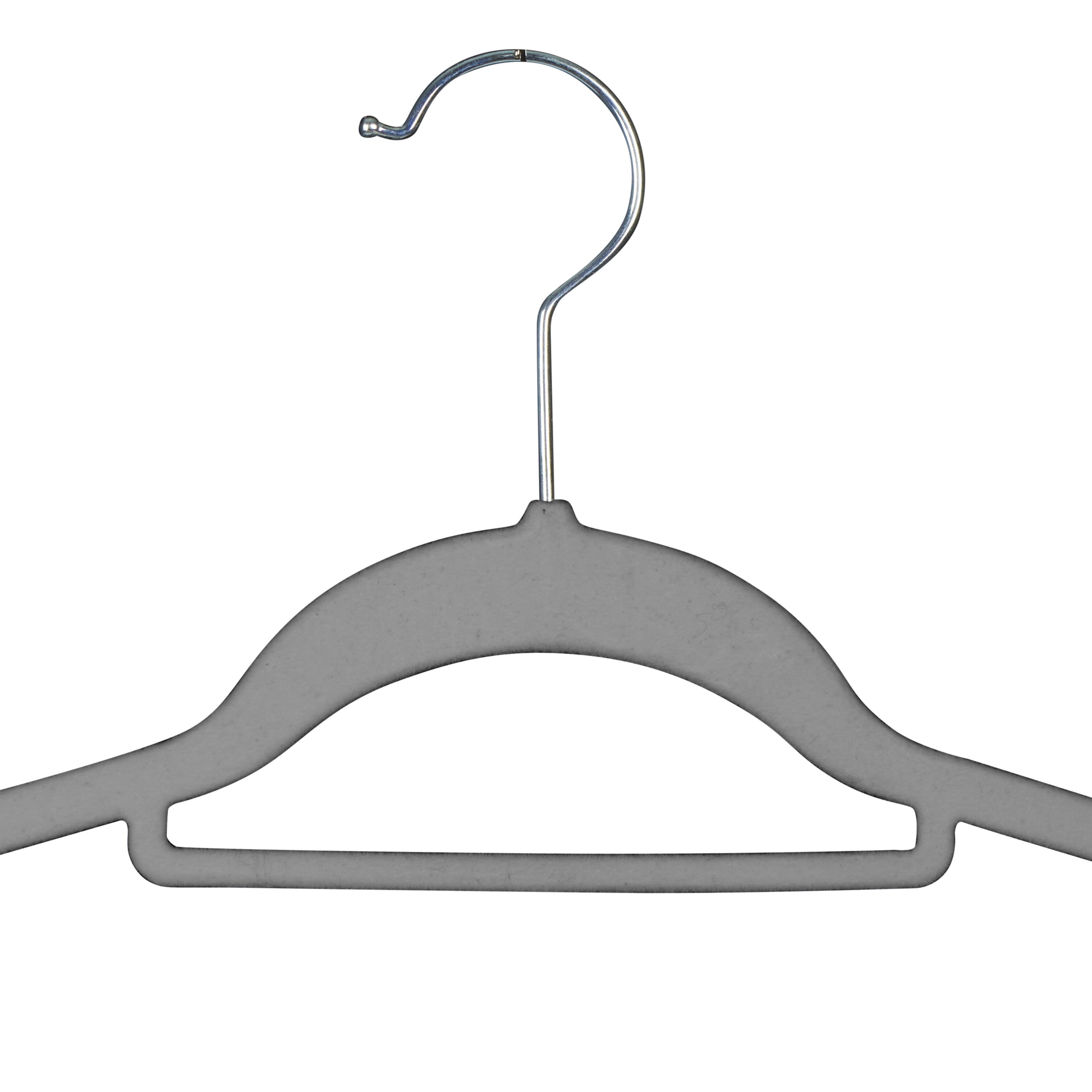 Isaac Mizrahi 60 Pack of Velvet Hangers in Grey
