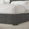 thumbnail image 5 of 4 Ever Winner Platform Twin Bed Frame, Boucle Upholstered Bed Frame with Soft Curved Headboard, Gray, 5 of 8