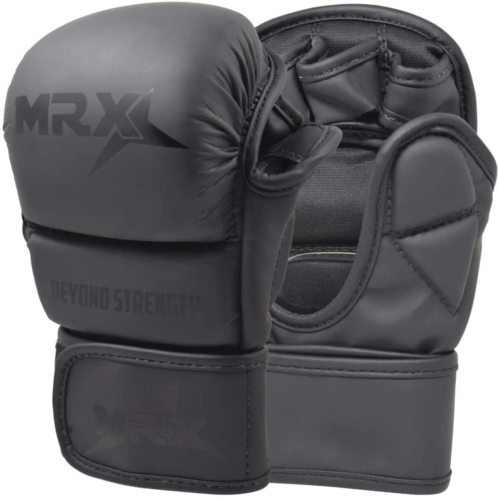 MRX MMA Protective Grappling Glove Muay Thai Training Kickboxing Boxing Glove Black L/XL