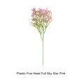 thumbnail image 3 of Advancent 5 flores artificiales de larga duración para decoración del hogar, flores y plantas artificiales de plástico fáciles de mantener Decoración rosa, 3 of 6