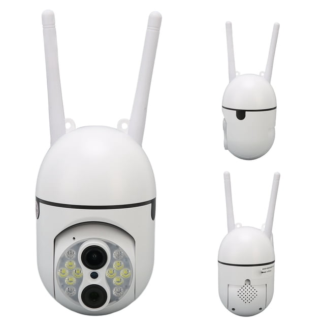 Cámara De Doble Lente, Cámara De Seguridad Para Exteriores 2 Métodos De Almacenamiento 1080P HD Multiusuario Que Comparte Audio Bidireccional Para El Hogar Al Aire Libre