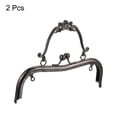 thumbnail image 3 of Uxcell Metal Purse Frames, 8.07" 2Pack Kiss Lock Clasp Frame for Coin Bag DIY, Dark Grey, 3 of 6